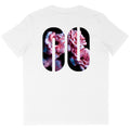 Men's oversized T-shirt - White floral - back_white